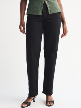 NWT Abercrombie & Fitch Black Mid Rise 90s Straight Jeans